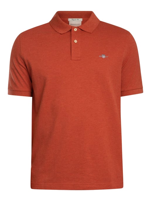 GANT Regular Shield Pique Polo Shirt, Red - Image 5