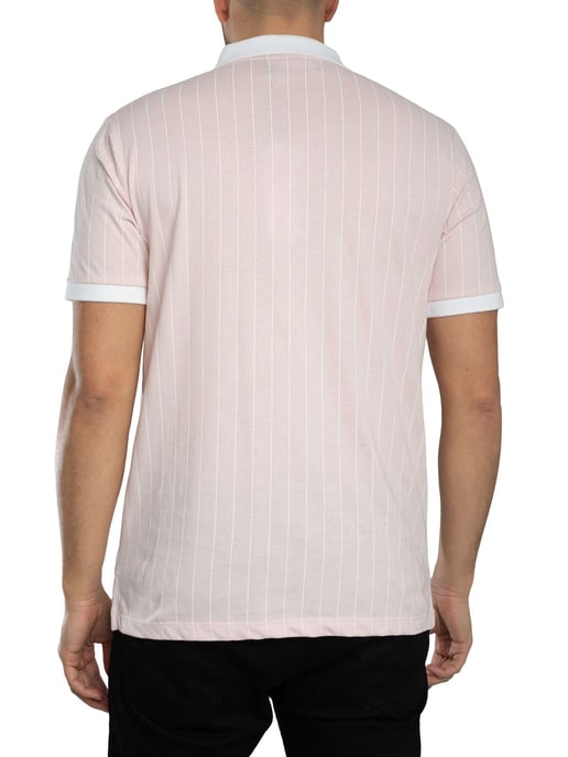 Fila Klassiek Vintage Gestreept Poloshirt, Roze - Image 3