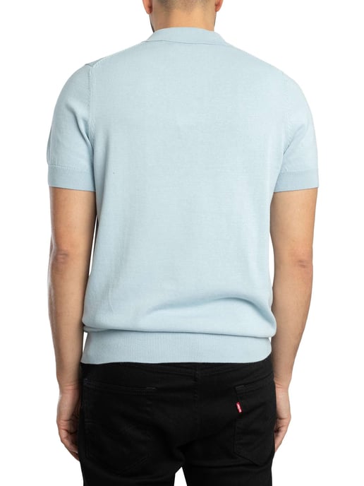 Lyle & Scott Katoenen Gebreide Polo Met Korte Mouwen, Blauw - Image 3