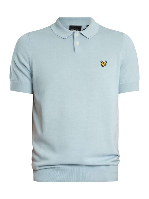 Lyle & Scott Katoenen Gebreide Polo Met Korte Mouwen, Blauw - Image 5