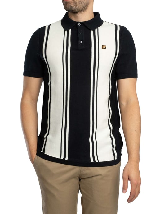 Fila Gebreid Poloshirt In Buddy Bowling-Stijl, Zwart - Image 2