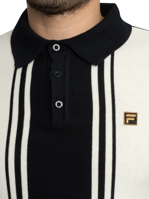 Fila Gebreid Poloshirt In Buddy Bowling-Stijl, Zwart - Image 4
