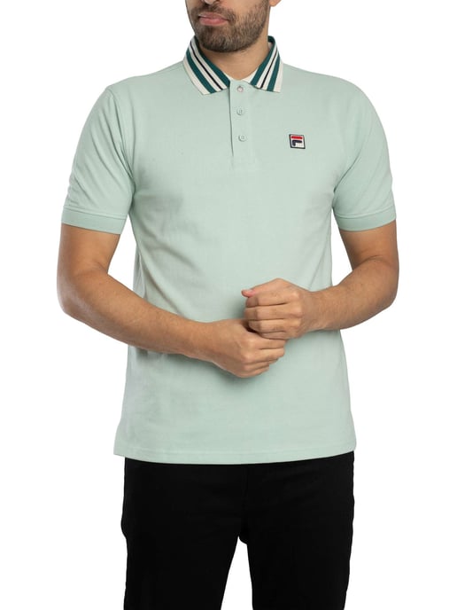 Fila Achille Heritage Tape Basic Polo Shirt, Green - Image 1