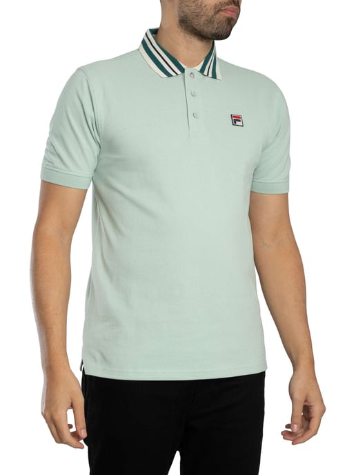 Fila Achille Heritage Tape Basic Polo Shirt, Green - Image 2