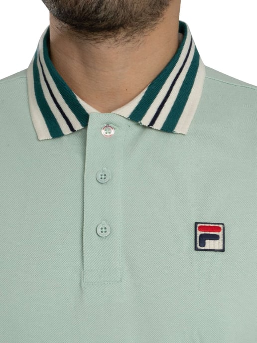 Fila Achille Heritage Tape Basic Polo Shirt, Green - Image 4