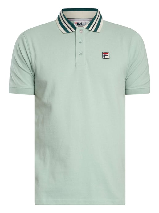 Fila Achille Heritage Tape Basic Polo Shirt, Green - Image 5