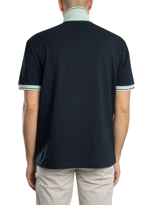 BOSS Pe Blocks Poloshirt, Blauw - Image 3