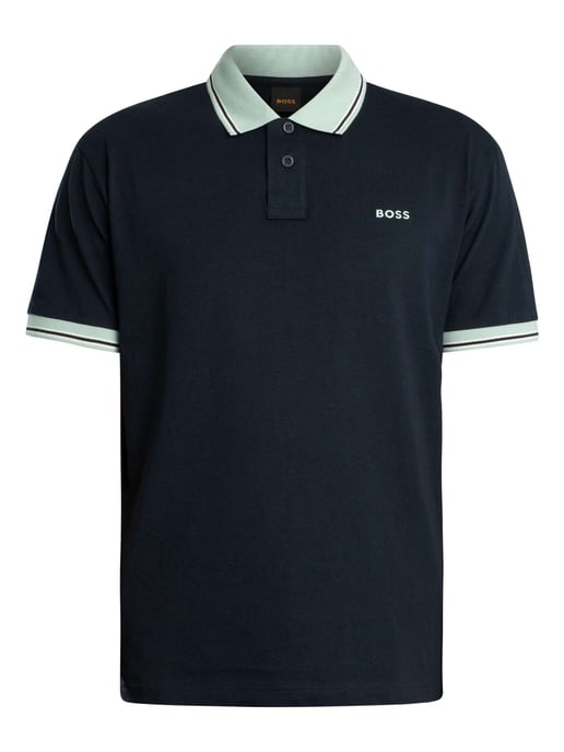 BOSS Pe Blocks Poloshirt, Blauw - Image 6