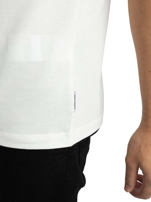Armani Exchange Slim Fit Poloshirt Met Contrasterende Kraag, Wit - Image 6