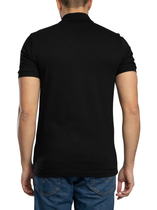 BOSS Passer Zip Polo Shirt, Black - Image 3