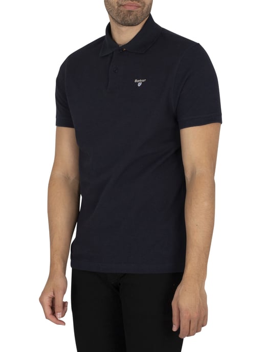 Barbour Tartan Pique Polo Shirt, Blue - Image 2