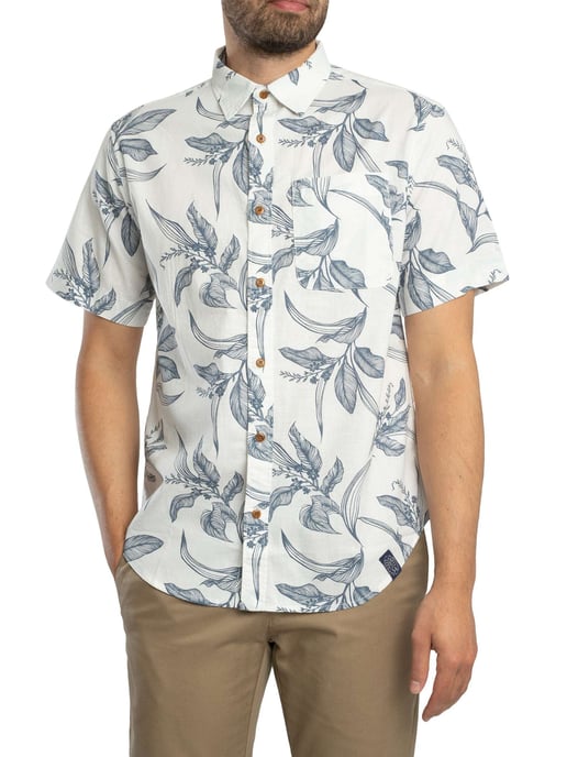 Superdry Vintage Loom Shirt Met Korte Mouwen, Wit - Image 1