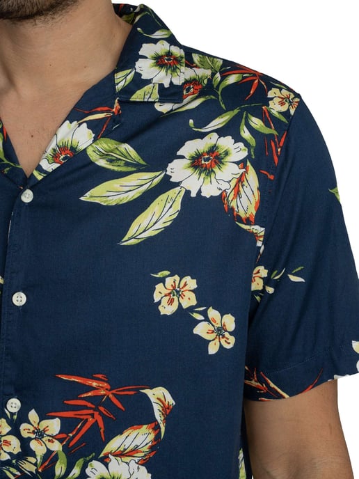 Superdry Hawaiiaans Print Shirt Met Korte Mouwen, Blauw - Image 4