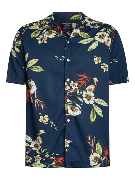 Superdry Hawaiiaans Print Shirt Met Korte Mouwen, Blauw - Image 5