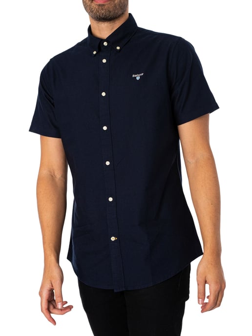 Barbour Op Maat Gemaakt Overhemd Met Korte Mouwen Van Oxtown, Blauw - Image 1