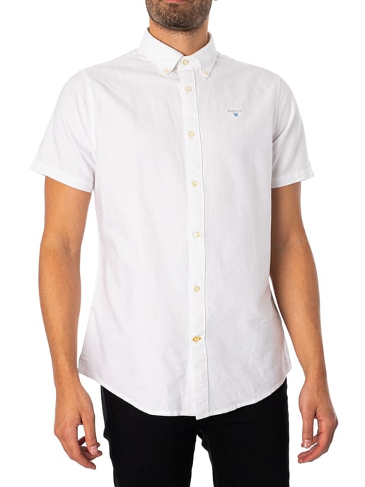 Barbour Op Maat Gemaakt Overhemd Met Korte Mouwen Van Oxtown, Wit - Image 1
