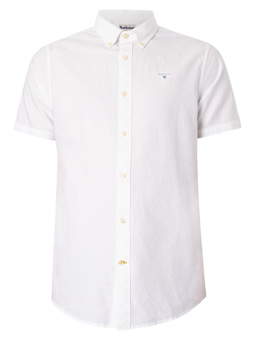 Barbour Op Maat Gemaakt Overhemd Met Korte Mouwen Van Oxtown, Wit - Image 5