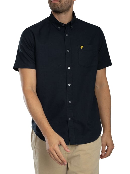 Lyle & Scott Oxford-Shirt Met Korte Mouwen, Blauw - Image 2