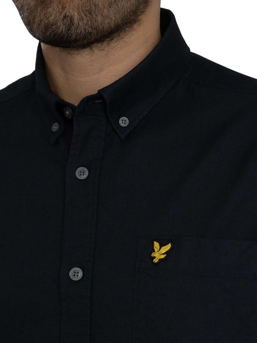 Lyle & Scott Oxford-Shirt Met Korte Mouwen, Blauw - Image 4