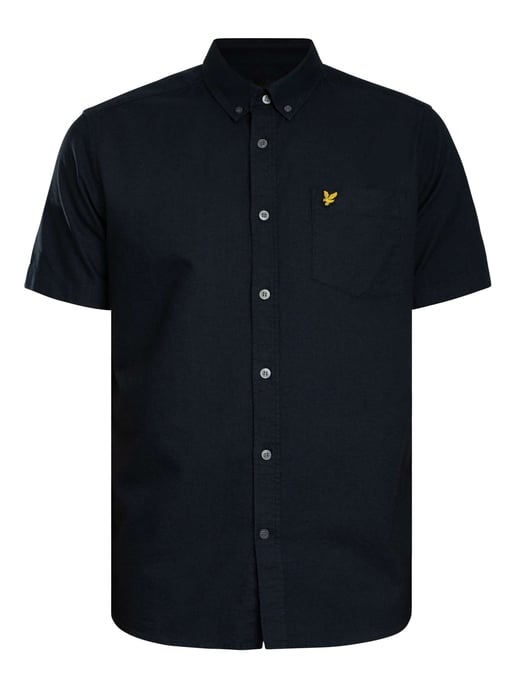 Lyle & Scott Oxford-Shirt Met Korte Mouwen, Blauw - Image 5