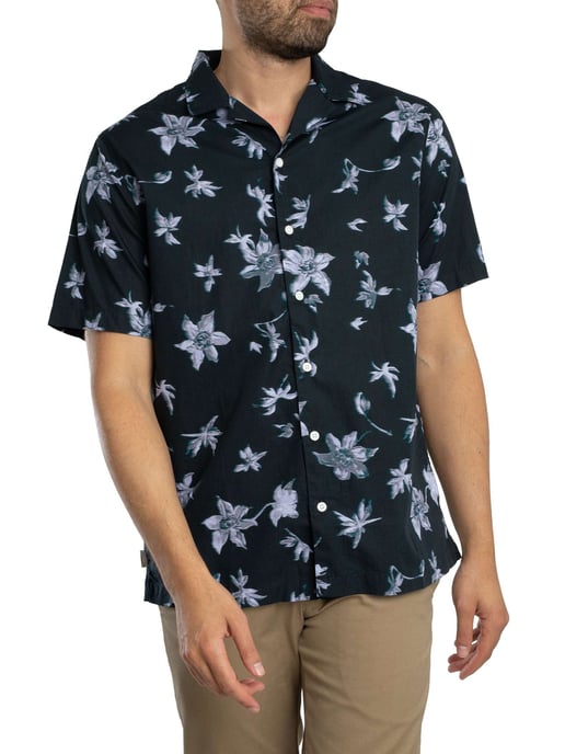 Superdry Cabana Print Short Sleeved Shirt, Blue - Image 2