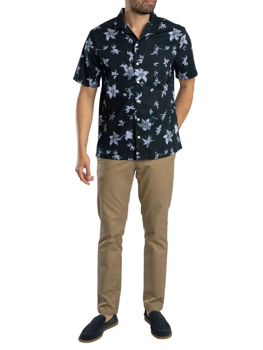 Superdry Cabana Print Short Sleeved Shirt, Blue - Image 5
