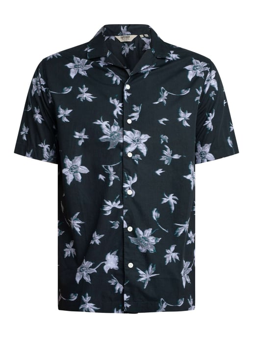 Superdry Cabana Print Short Sleeved Shirt, Blue - Image 6