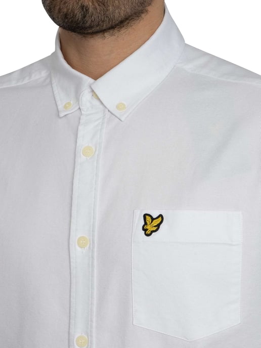 Lyle & Scott Oxford-Shirt Met Korte Mouwen, Wit - Image 4