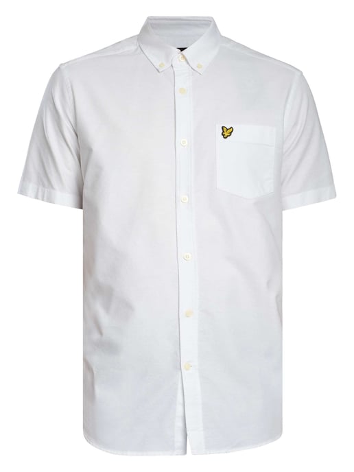Lyle & Scott Oxford-Shirt Met Korte Mouwen, Wit - Image 5
