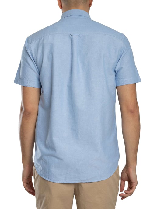 Lyle & Scott Oxford-Shirt Met Korte Mouwen, Blauw - Image 3