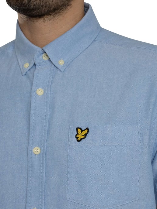 Lyle & Scott Oxford-Shirt Met Korte Mouwen, Blauw - Image 4