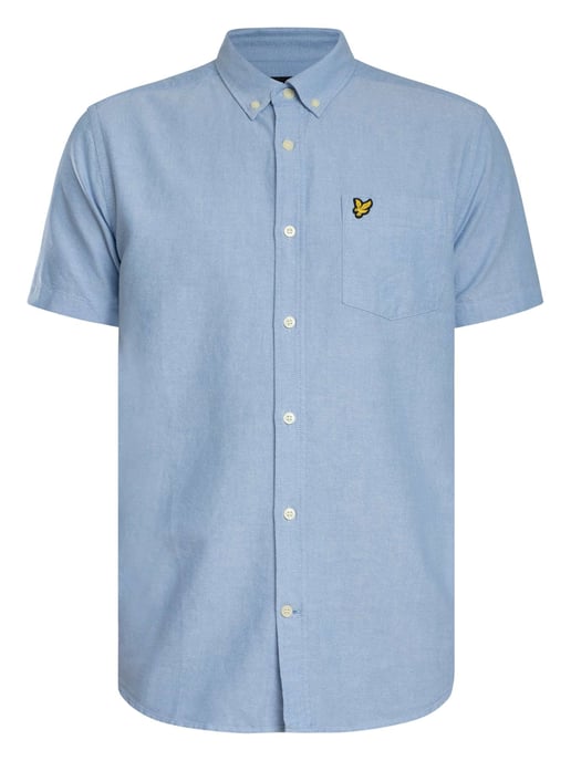 Lyle & Scott Oxford-Shirt Met Korte Mouwen, Blauw - Image 5