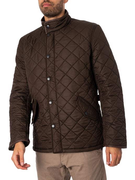 Barbour Gewatteerde Jas Van Powell, Groen - Image 1