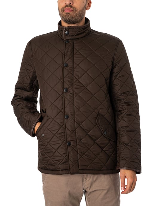 Barbour Gewatteerde Jas Van Powell, Groen - Image 2