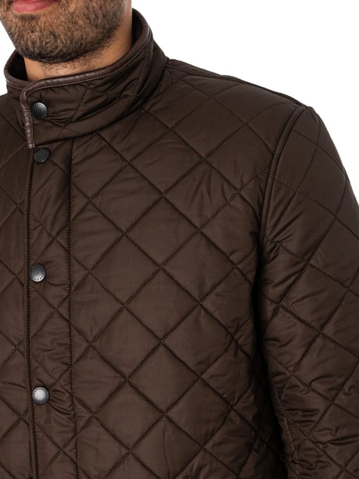 Barbour Gewatteerde Jas Van Powell, Groen - Image 4