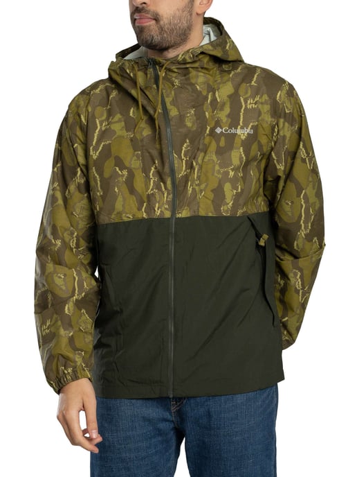 Columbia Spire Valley Novelty Windbreaker Jacket, Green - Image 1