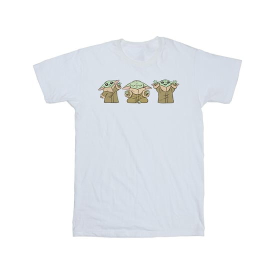 Star Wars Meisjes The Mandalorian Grogu Poses Katoenen T-Shirt (Wit) - Image 2