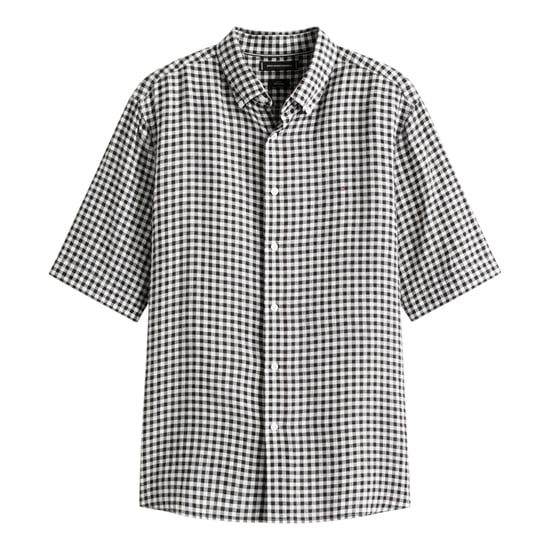 Tommy Hilfiger Mens Oxford Shirts Gingham Checked Regular Short Sleeve Cotton - Image 2