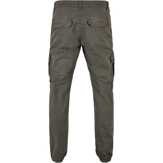 Urban Classics Heren Glencheck Cargo Joggingbroek met all-over print (Donkergrijs) - Image 2