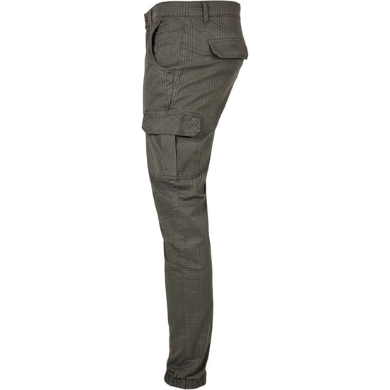 Urban Classics Heren Glencheck Cargo Joggingbroek met all-over print (Donkergrijs) - Image 3
