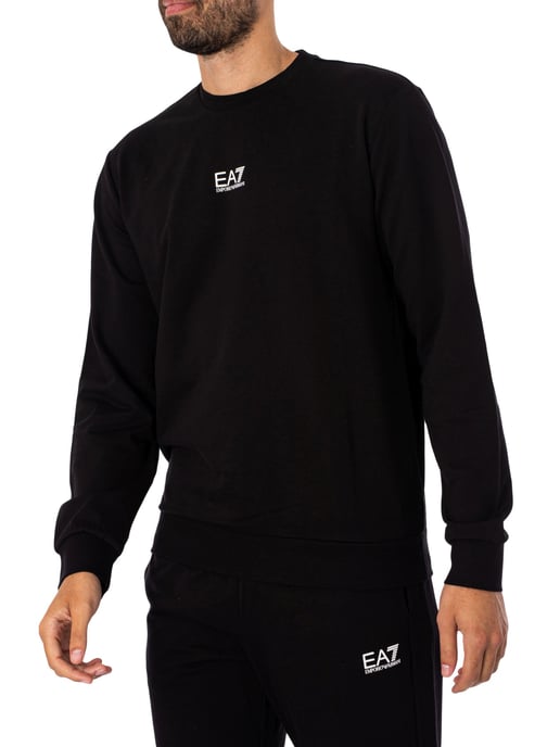EA7 Middenlogo Sweatshirt, Zwart - Image 2