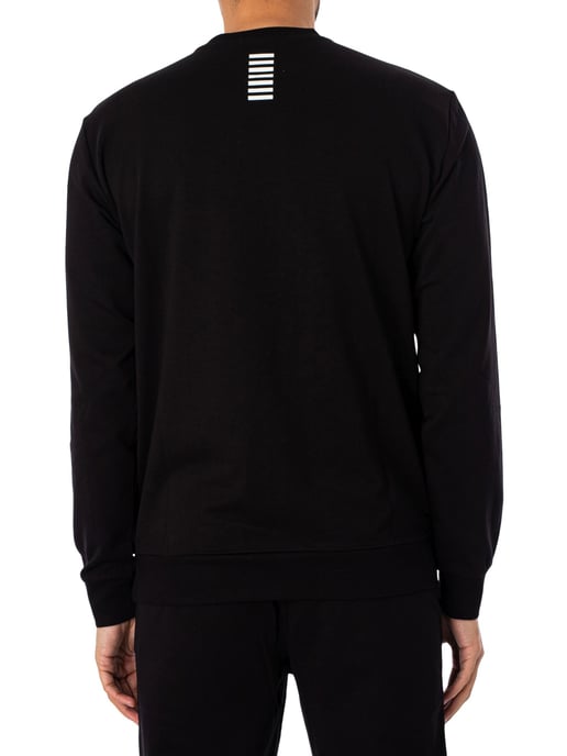 EA7 Middenlogo Sweatshirt, Zwart - Image 3