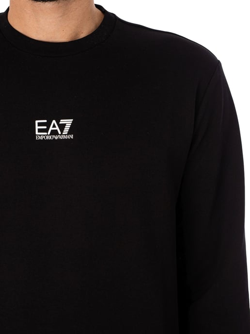 EA7 Middenlogo Sweatshirt, Zwart - Image 4