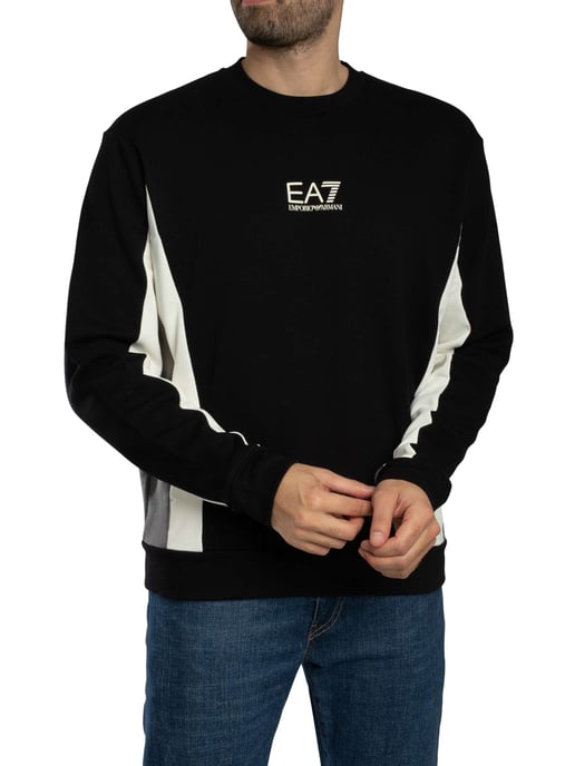 EA7 Logo Sweatshirt, Zwart - Image 2
