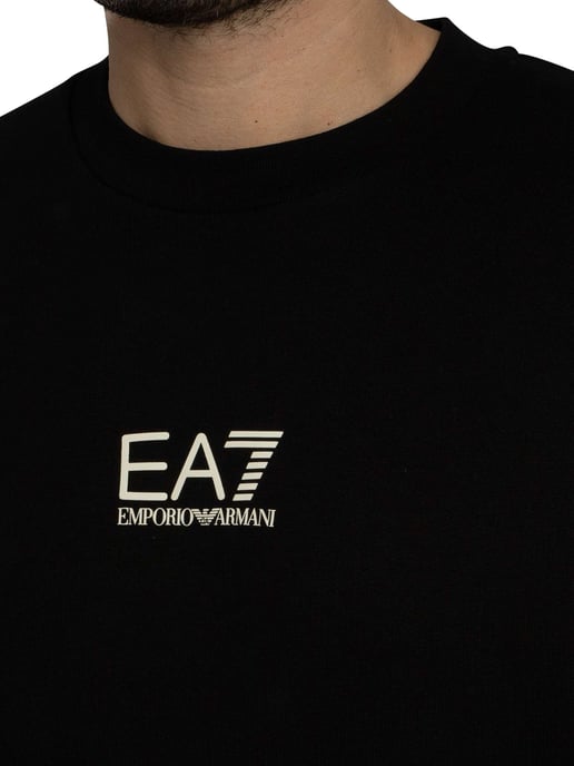 EA7 Logo Sweatshirt, Zwart - Image 4