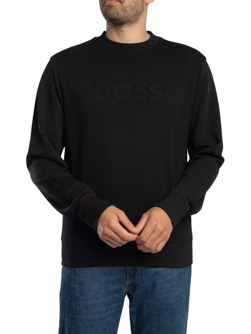 BOSS Sweatshirt Met We-Logo, Zwart - Image 2