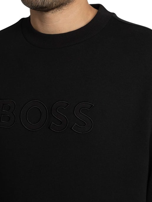 BOSS Sweatshirt Met We-Logo, Zwart - Image 4
