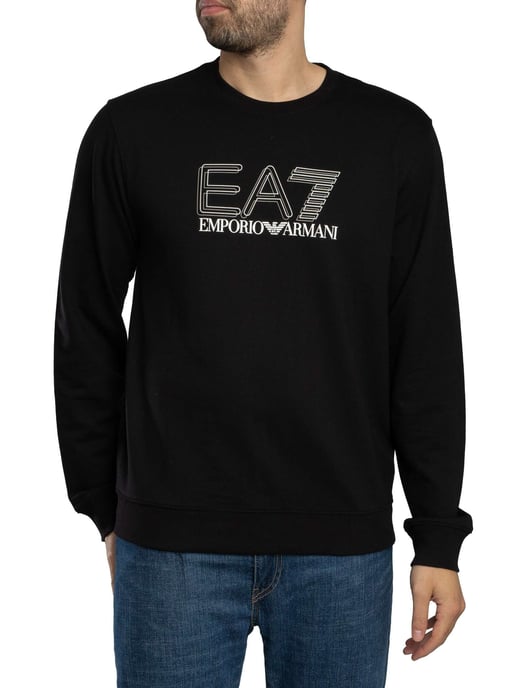 EA7 Echo Graphic Sweatshirt, Zwart - Image 2