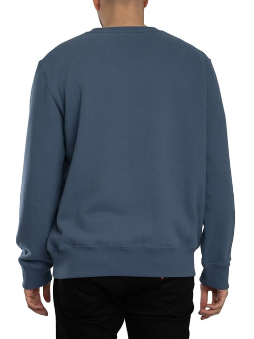 Superdry Essentieel Logo-Sweatshirt, Blauw - Image 3