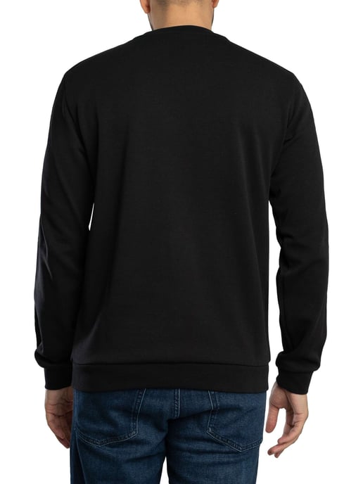 EA7 Merk Rib Sweatshirt, Zwart - Image 3
